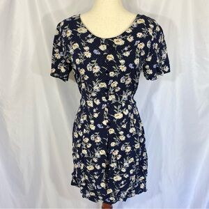 Vintage 90’s Jamie Brooke Floral Print Short Sleeve Mini Dress Size 11 Large